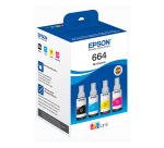 Pack 4 bouteilles encre couleurs 664 EPSON ecotank