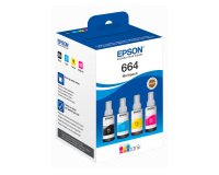 Pack 4 botes de tinta 664 EPSON ecotank C13T664640  (4500 + 3 x 7500 páginas)