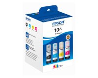 Epson 104 Ecotank Pack 4 cartuchos originales negro + 3 colores separados (7500 + 3x6000 páginas)