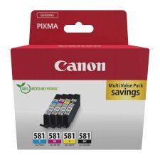 Canon CLI-581 Pack cartouche de 4 couleurs pour imprimante jet d'encre