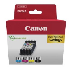 Canon CLI 581 Pack 4 cartuchos originales negro + 3 colores