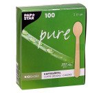 Lepel in hout L 110 mm - pak van 100 stuks