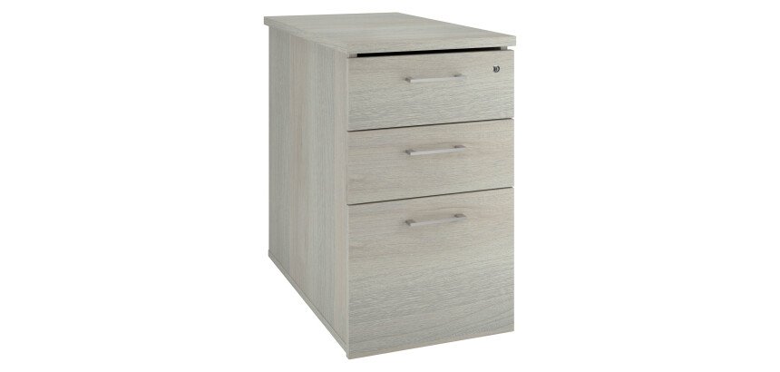 Drawer cabinet wood at desk height Ecla 80 cm 3 drawers