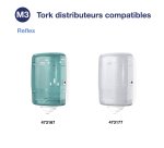 Tork Reflex™ Wischtuchpapier Plus weiß M3, vielseitig einsetzbar 200 Blatt - Packung mit 9