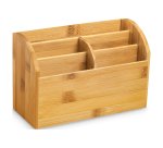 Multipot et organiseur de bureau Cep Silva Bambou 5 compartiments