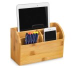 Multipot et organiseur de bureau Cep Silva Bambou 5 compartiments