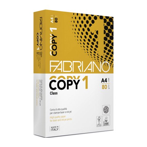 Papel Blanco A4 80g Fabriano Copy 1 - Paquete de 500 hojas