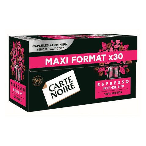 Capsules de café Carte Noire Intense N° 9 - Boîte de 30