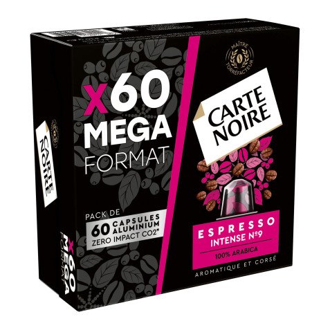 Capsules de café Carte Noire Intense N° 9 - Boîte de 60