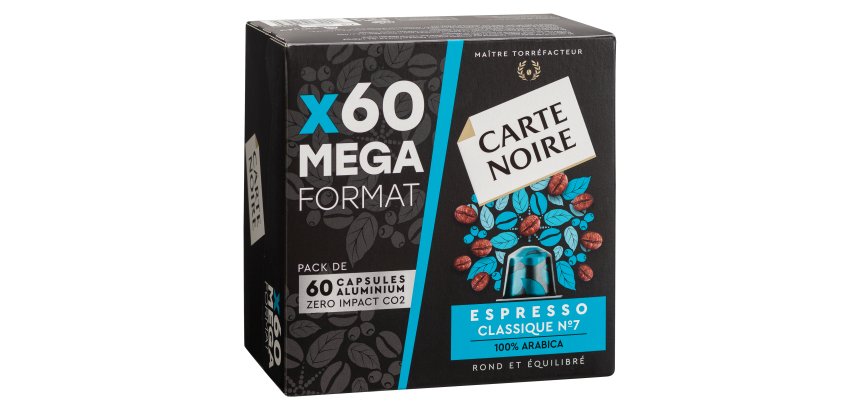 Capsules de café Carte Noire Classique N° 7 - Boîte de 60