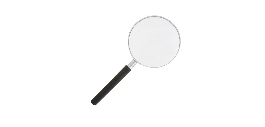 Round 75 mm black magnifying glass Wonday