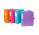 Boîte de classement plastique Essentiel Viquel dos 10 cm couleurs tendance