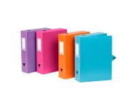 Klasseerdoos plastic Essentiel Viquel gerecycleerd rug 8 cm trendy kleuren