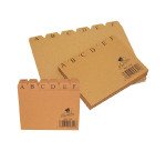 Índice alfabético de cartón Nº4 125 x 200 mm color marrón