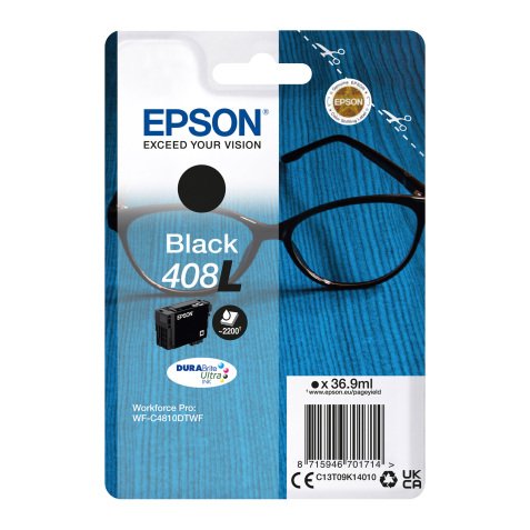 Cartridge Epson 408L hoge capaciteit zwart voor inkjetprinter