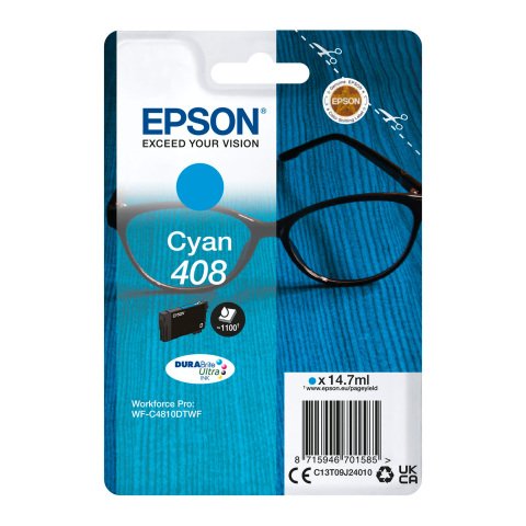 Epson 408 (C13T09J24010) Cartucho original cian (1100 páginas)