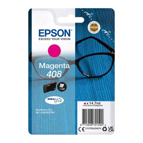 Epson 408 (C13T09J34010) Cartucho original magenta (1100 páginas)