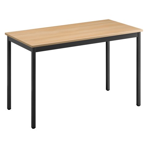 Mesa multiuso Eco roble claro An 120 x Fon 60 cm patas negras