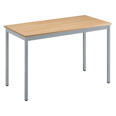 Mesa multiuso Eco roble claro An 120 x Fon 60 cm patas aluminio