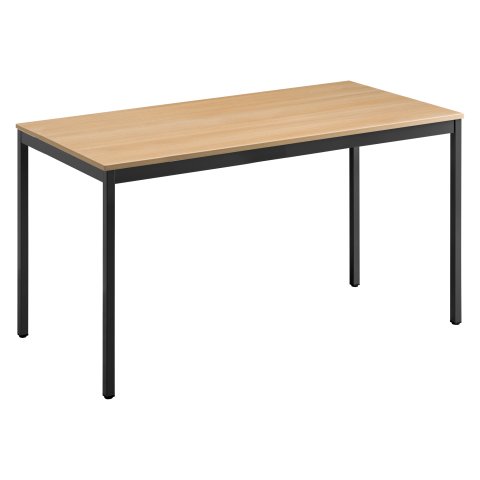 Mesa multiuso Eco roble claro An 140 x Fon 70 cm patas negras