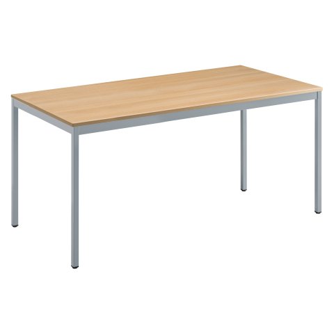 Mesa multiuso Eco roble claro An 160 x Fon 80 cm patas aluminio