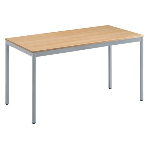 Mesa multiuso Eco roble claro An 140 x Fon 70 cm patas aluminio
