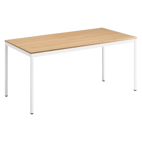Mesa multiuso Eco roble claro An 160 x Fon 80 cm patas blancas