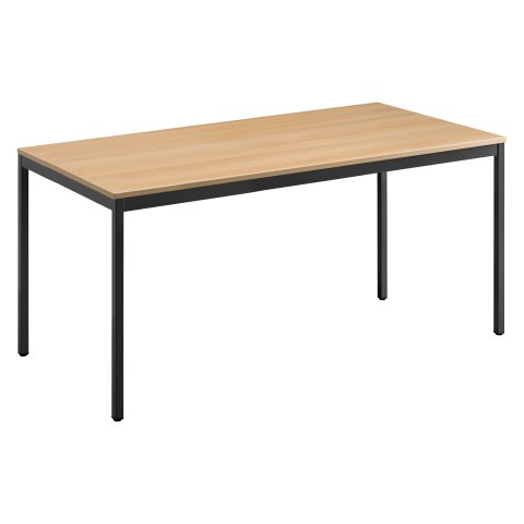 Mesa multiuso Eco roble claro An 160 x Fon 80 cm patas negras