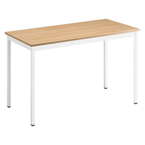 Mesa multiuso Eco roble claro An 120 x Fon 60 cm patas blancas
