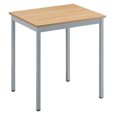 Mesa multiuso Eco roble claro An 70 x Fon 60 cm patas aluminio