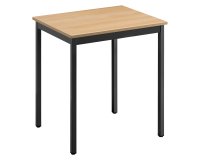 Bureautafel multifunctioneel ecologisch lichte eik 70 x 60 cm zwart onderstel
