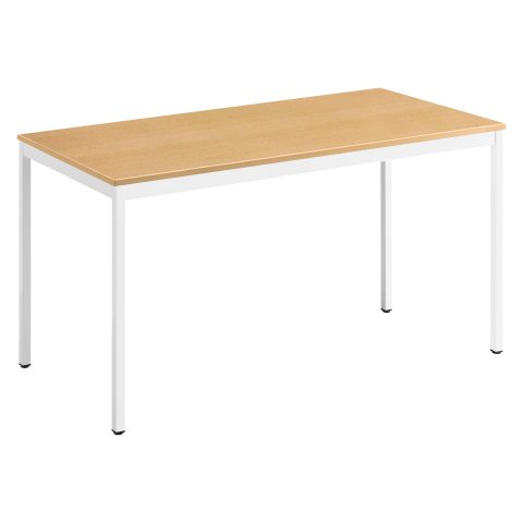 Mesa multiuso Eco 140x70 Tablero en Haya patas blancas