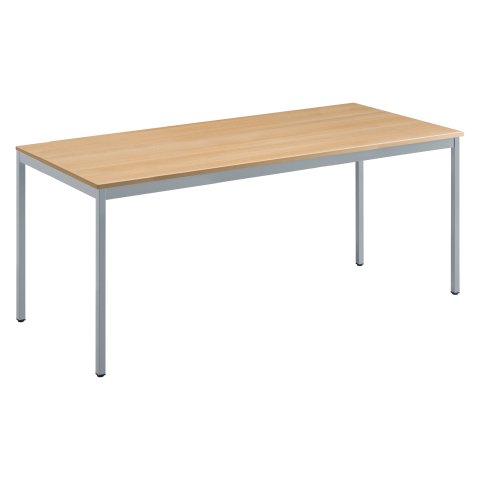 Mesa multiuso Eco roble claro An 180 x Fon 80 cm patas aluminio
