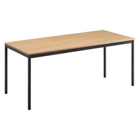 Mesa multiuso Eco roble claro An 180 x Fon 80 cm patas negras
