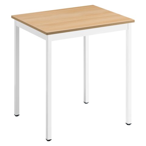 Mesa multiuso Eco roble claro An 70 x Fon 60 cm patas blancas