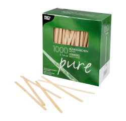 Agitadores de madera, longitud 140 mm - Caja de 1000