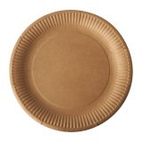 Plate in cardboard Ø 23 cm Pure - set of 100 pieces