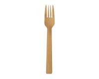 Tenedor de bambú L 165 mm - Paquete de 100