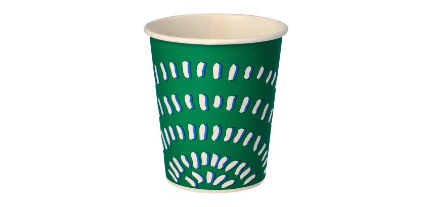 Cup in cardboard Spring green 20 cl - pack of 100 pieces