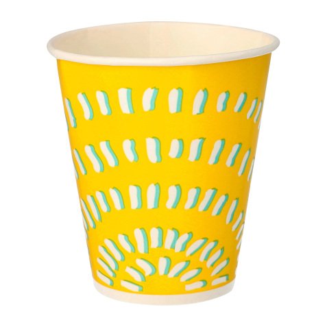Gobelet en carton Spring jaune - 30 cl - Lot de 100