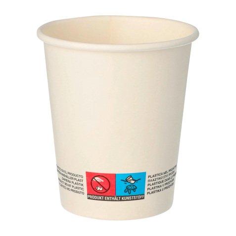 Cup in cardboard White 20 cl - pack of 100 pieces