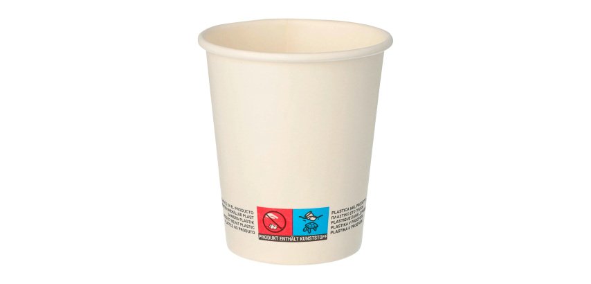 Becher aus Karton, Weiß - 20 cl - Pack mit 100