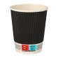 Vaso de cartón Ripple Togo negro - 20 cl - Lote de 100