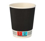 Gobelet en carton Ripple Togo noir - 20 cl - Lot de 100