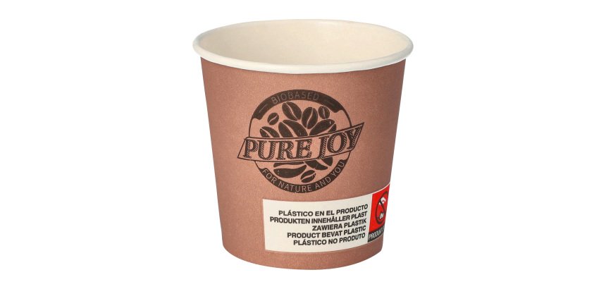 Gobelet en carton Pure Joy marron - 10 cl - Lot de 80