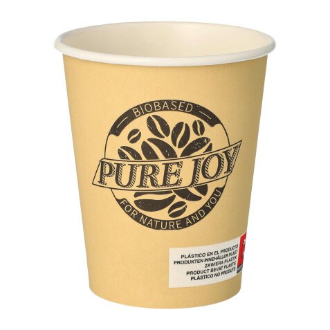 Cup in cardboard PureJoy beige 20 cl - pack of 100 pieces