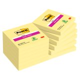 Notes repositionnables jaunes Super Sticky Post-It 76 x 76 mm - bloc de 90 feuilles