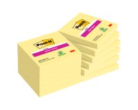 Notes repositionnables jaunes Super Sticky Post-It 76 x 76 mm - bloc de 90 feuilles