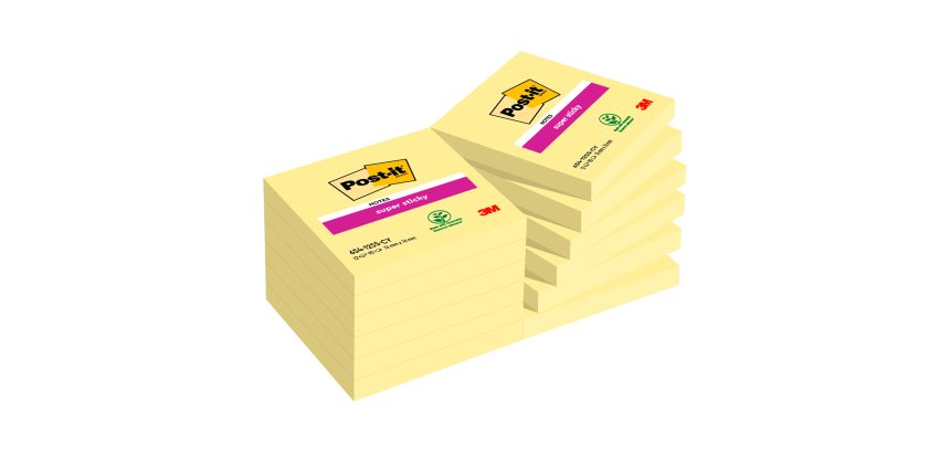 Notes repositionnables jaunes Super Sticky Post-It - bloc de 90 feuilles