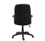 Fauteuil de bureau Harry simili cuir noir - dossier haut accoudoirs - mécanisme Basculant centré - pieds noir